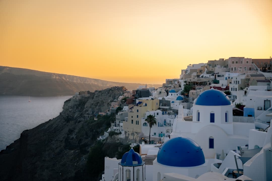 Greek islands sunset